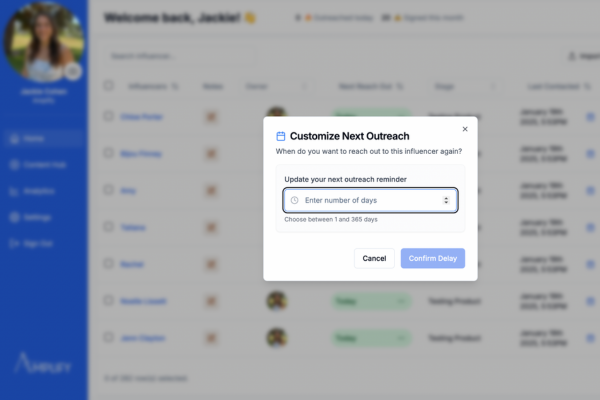 Influencer Outreach Follow up Tracking